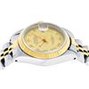 Image 4 : Rolex Ladies 2 Tone Factory Champagne Roman Fluted Datejust Wristwatch