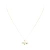 Image 1 : 0.25 ctw Blue Topaz Claddagh Pendant with Chain - 14KT Yellow Gold