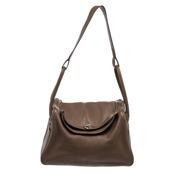 Hermes Brown Lindy 34cm Shoulder Bag