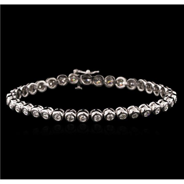 14KT White Gold 2.45 ctw Diamond Tennis Bracelet
