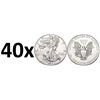 Image 1 : (40 COUNT) 2013 American Silver Eagle .999 Fine Silver Dollar Coins