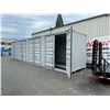 Image 2 : *H/T* *W*GREY 40' 52,910 MAX CAPACITY INDUSTRIAL TRANSPORT CONTAINER WITH 4 DUAL SWING SIDE DOORS,