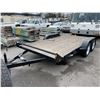 Image 2 : 2015 EAGLE SERIES DUAL AXLE, 14' FLAT DECK TRAILER, 7000LBS CAPACITY, BLACK VIN# 184BU1423FC016777