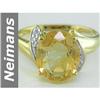 Image 1 : Charming 3.21 ct Citrine & Diamond Ring 14kt Gold