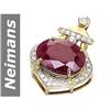 Image 1 : 23.77 ct Ruby & Diamond Pendant 14kt Gold