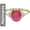 Image 1 : 2.25 ct Ruby & Diamond Ring 14kt Gold