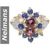 Image 1 : 3.05 ct Citrine, Red Spinel & Sapphire & Diamond Ring 14kt Gold