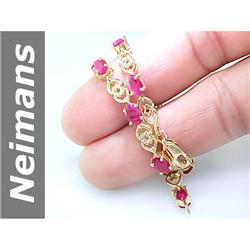 7.20 ct Ruby Bracelet 14kt Gold