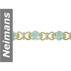 6.75 ct Aquamarine Bracelet 14kt Gold