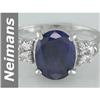 Image 1 : $13.18 ct  Blue Sapphire & Diamond Ring 14kt Gold