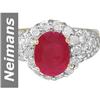 Image 1 : 4.75 ct Ruby & Diamond Ring 14kt Gold