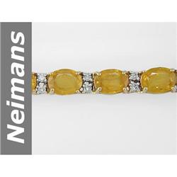 31.68 ct Yellow Sapphire & Diamond Bracelet 14kt Gold