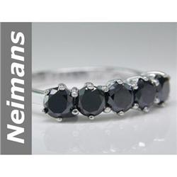 Incredible 1.05 ct Black Diamond Ring 14kt Gold