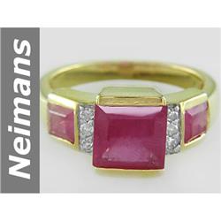 $14.36 ct  Quality Ruby & Diamond Ring 14kt Gold New