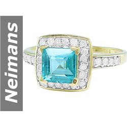 1.83 ct Apatite & Diamond Ring 14kt Gold