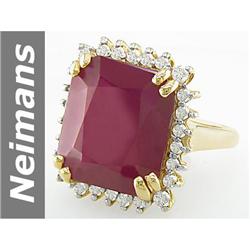 22.76 ct Ruby & Diamond Ring 14kt Gold