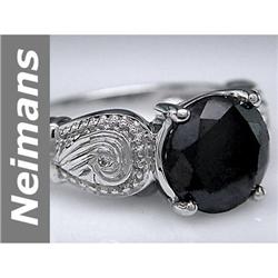 3.01 ct Black & White Diamond Ring 14kt Gold