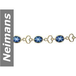 23.60 ct Star Sapphire Bracelet 14kt Gold