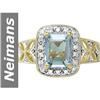 Image 1 : 1.50 ct Aquamarine & Diamond Ring 14kt Gold