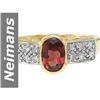 Image 1 : 1.25 ct Red Spinel & Diamond Ring 14kt Gold