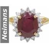 Image 1 : 6.50 ct Ruby & Diamond Ring 14kt Gold