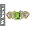 Image 1 : 1.25 ct Peridot & Diamond Ring 14kt Gold