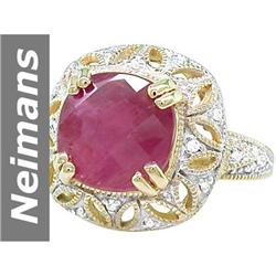 5.75 ct Ruby & Diamond Ring 14kt Gold