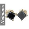 Image 1 : 1.50 ct Black Diamond Earrings 14kt Gold