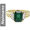 Image 1 : 3.05 ct Green Tourmaline & Diamond Ring 14kt Gold