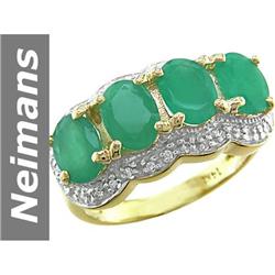 4.54 ct Emerald & Diamond Ring 14kt Gold