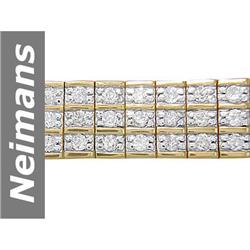 9.94 ct Diamond Bracelet 14kt Gold