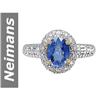 Image 1 : 1.70 ct Ceylon Sapphire & Diamond Ring 14kt Gold