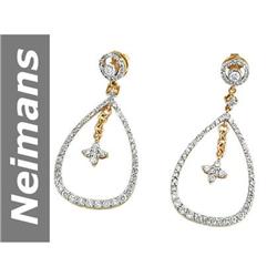 2.11 ct Diamond Earrings 14kt Gold