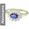 Image 1 : 1.20 ct Ceylon Sapphire & White Sapphire Ring 14kt Gold