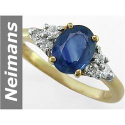 1.80 ct Sapphire & Diamond Ring 14kt Gold
