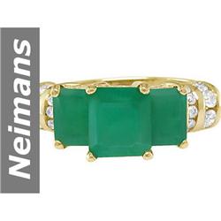 4.94 ct Emerald & Diamond Ring 14kt Gold