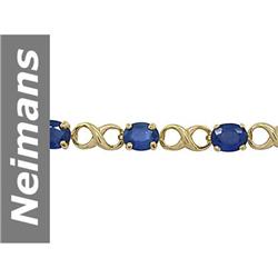 7.50 ct Sapphire Bracelet 14kt Gold