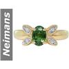 Image 1 : .85 ct Green Tourmaline & Diamond Ring 14kt Gold