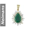 Image 1 : 8.93 ct Emerald & Diamond Pendant 14kt Gold