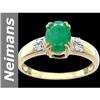 Image 1 : 1.14 ct Emerald & Diamond Ring 14kt Gold