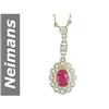 Image 1 : 1.70 ct Ruby & Diamond Necklace 14kt Gold