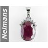 Image 1 : Colossal 18.45 ct Ruby & Diamond Pendant 14kt Gold