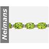 Image 1 : 23.46 ct Peridot & Diamond Bracelet 14kt Gold
