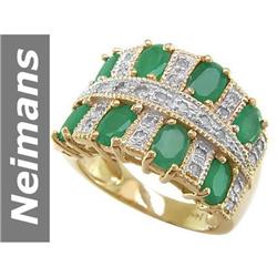 4.07 ct Emerald & Diamond Ring 14kt Gold