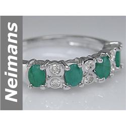 New .95 ct  Columbian Emerald & Diamond Ring 14kt Gold