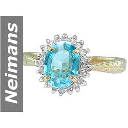 1.30 ct Apatite & Diamond Ring 14kt Gold
