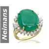 Image 1 : 19 ct Emerald & Diamond Ring 14kt Gold