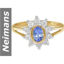 .77 ct Tanzanite & Diamond Ring 14kt Gold
