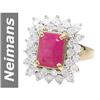 Image 1 : 5.38 ct Ruby & Diamond Ring 14kt Gold
