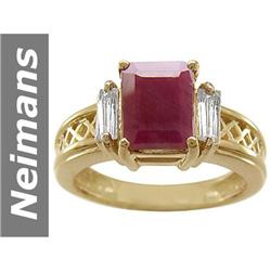 2.80 ct Ruby & Diamond Ring 14kt Gold